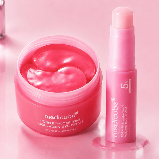 🌸 Pack Premium Antiedad Coreano: Balm Volumen + Parches de Ojos PDRN Rosa 🌸