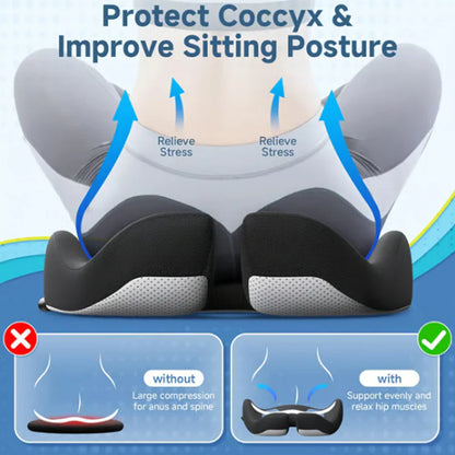 Cojín de asiento ergonómico de espuma viscoelástica